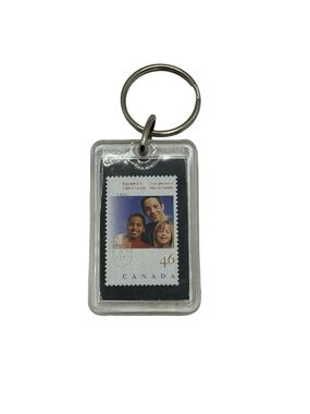 2000 Canada Post Stamp Acrylic Keychain